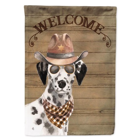 Carolines Treasures 28 x 0.01 x 40 in. Dalmatian Country Dog Flag Canvas House Size CK6313CHF
